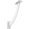 Ekena Millwork Bradford Steel Bracket, Hammered White 2"W x 11"D x 11"H BKTM02X11X11BRHWH - alternate 1